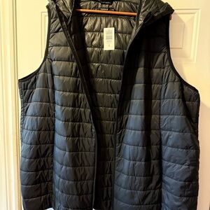 Torrid Quilted Black Hooded Vest